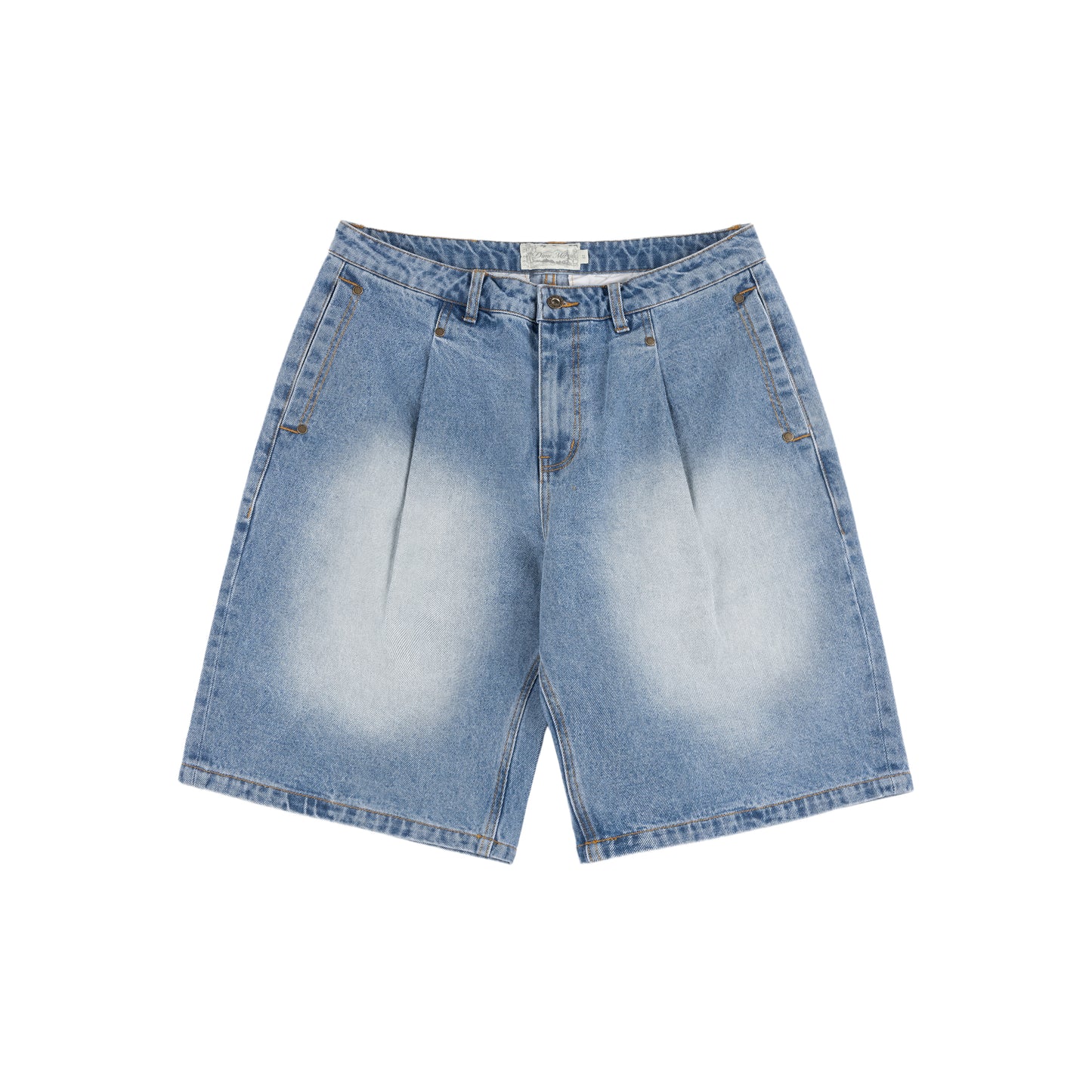 Dime - Pleated Denim Shorts - Blye Wash