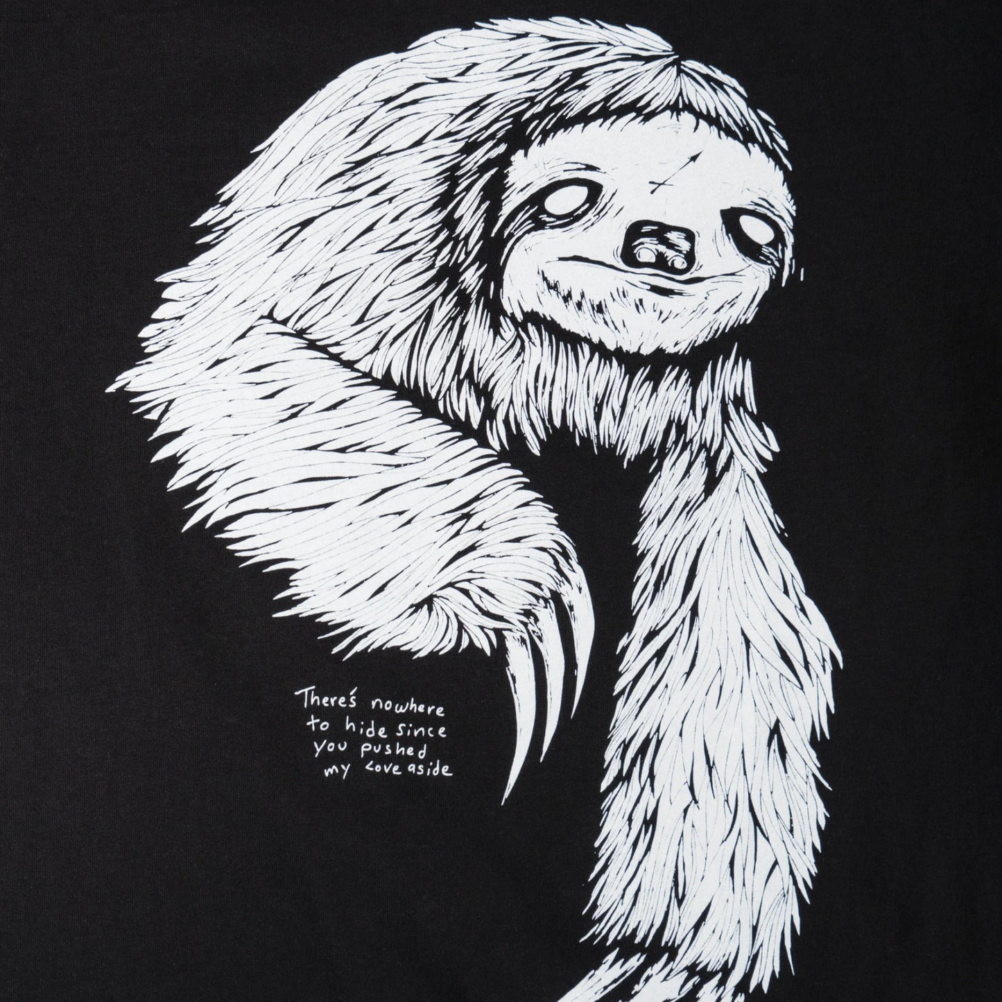 Welcome Skateboards - Sloth Boxy Garment-Dyed Tee Black