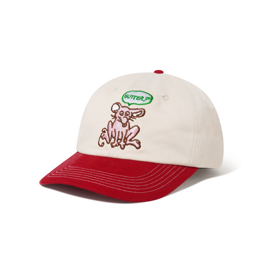 Butter Goods - Rodent 6 Panel Cap - Natural/Burnt Red
