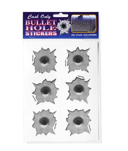 Cash Only - Bullet Hole Stickers Multi