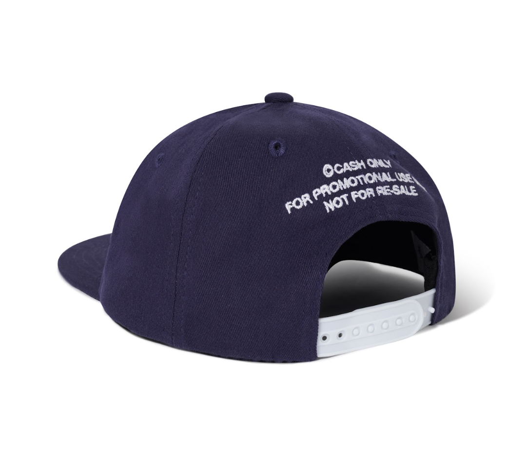 Cash Only - Records 6 Panel Snapback Cap - Navy