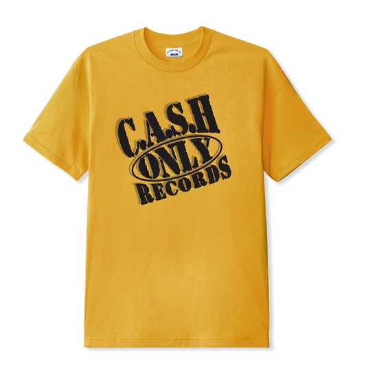Cash Only - Records Tee - Gold