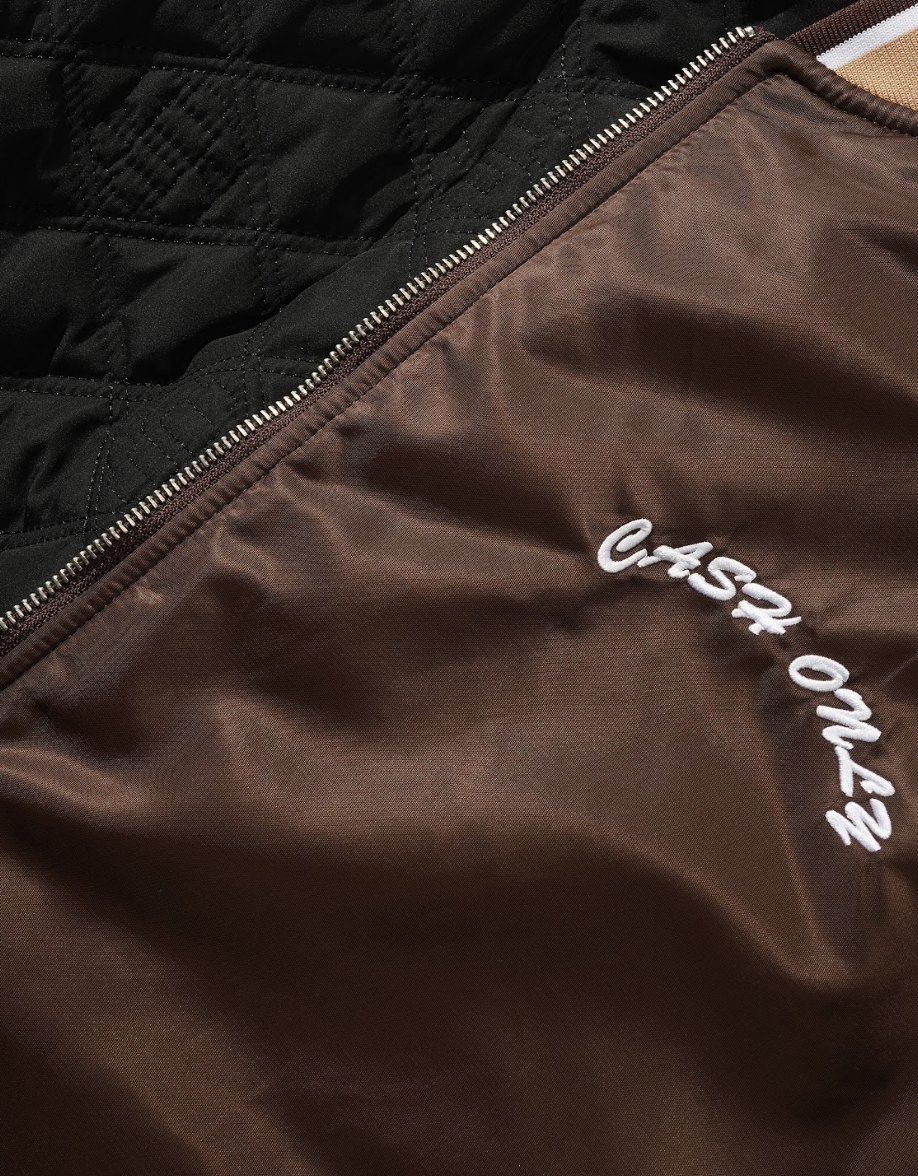 Cash Only - Spell Out Bomber Jacket - Brown