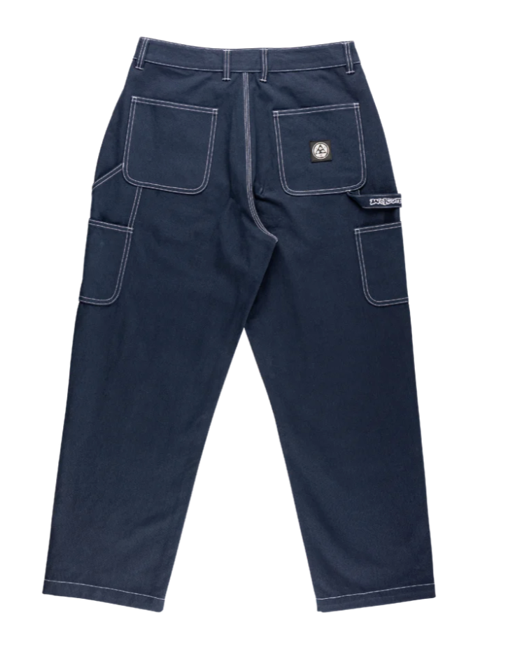 WELCOME - BRACE DOUBLE-KNEE CANVAS CARPENTER PANT - DARK SAPPHIRE