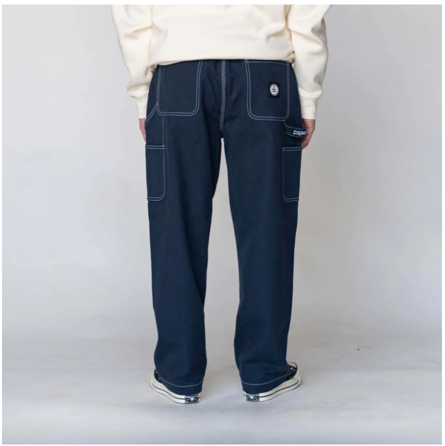 WELCOME - BRACE DOUBLE-KNEE CANVAS CARPENTER PANT - DARK SAPPHIRE