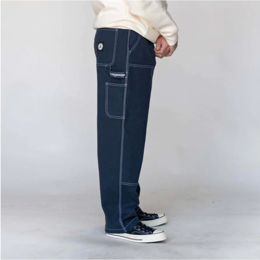 WELCOME - BRACE DOUBLE-KNEE CARPENTER PANT - DARK SAPPHIRE