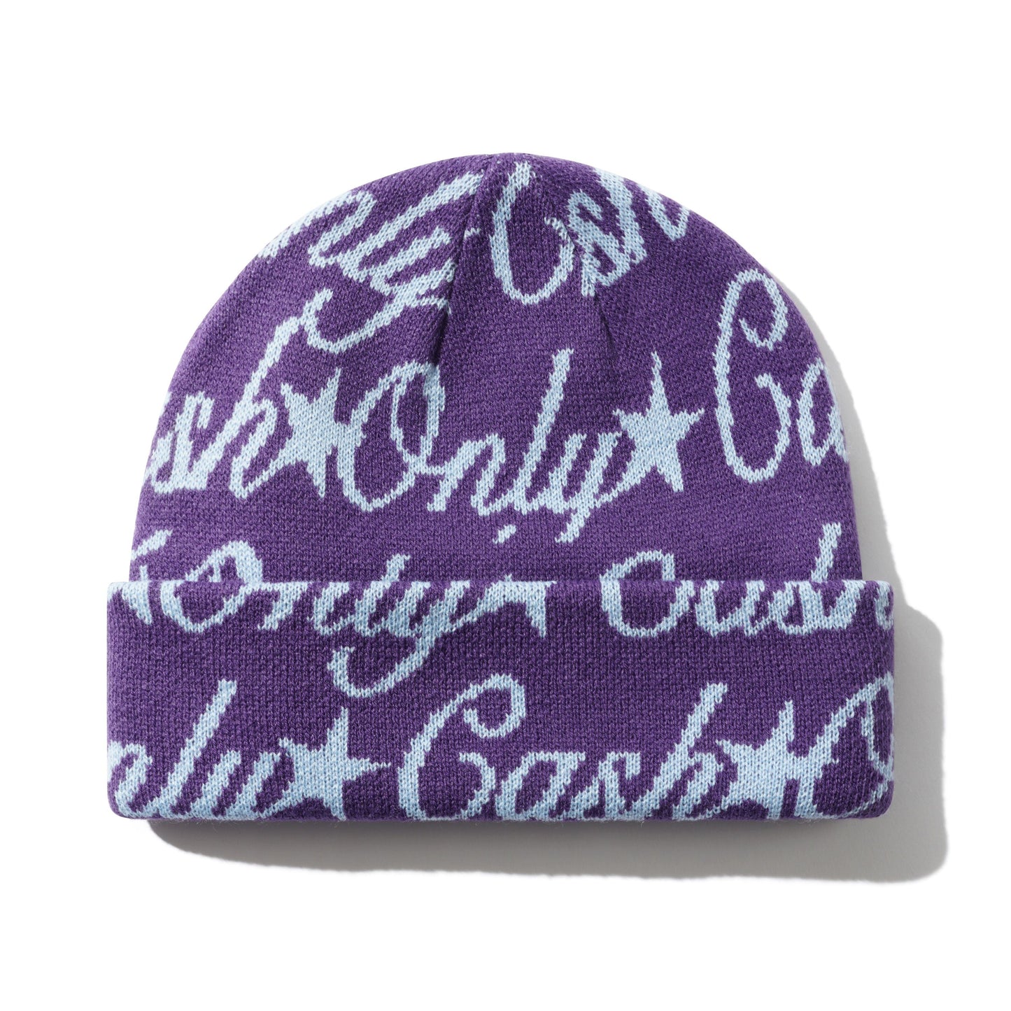 Cash Only - Script Beanie - Purple