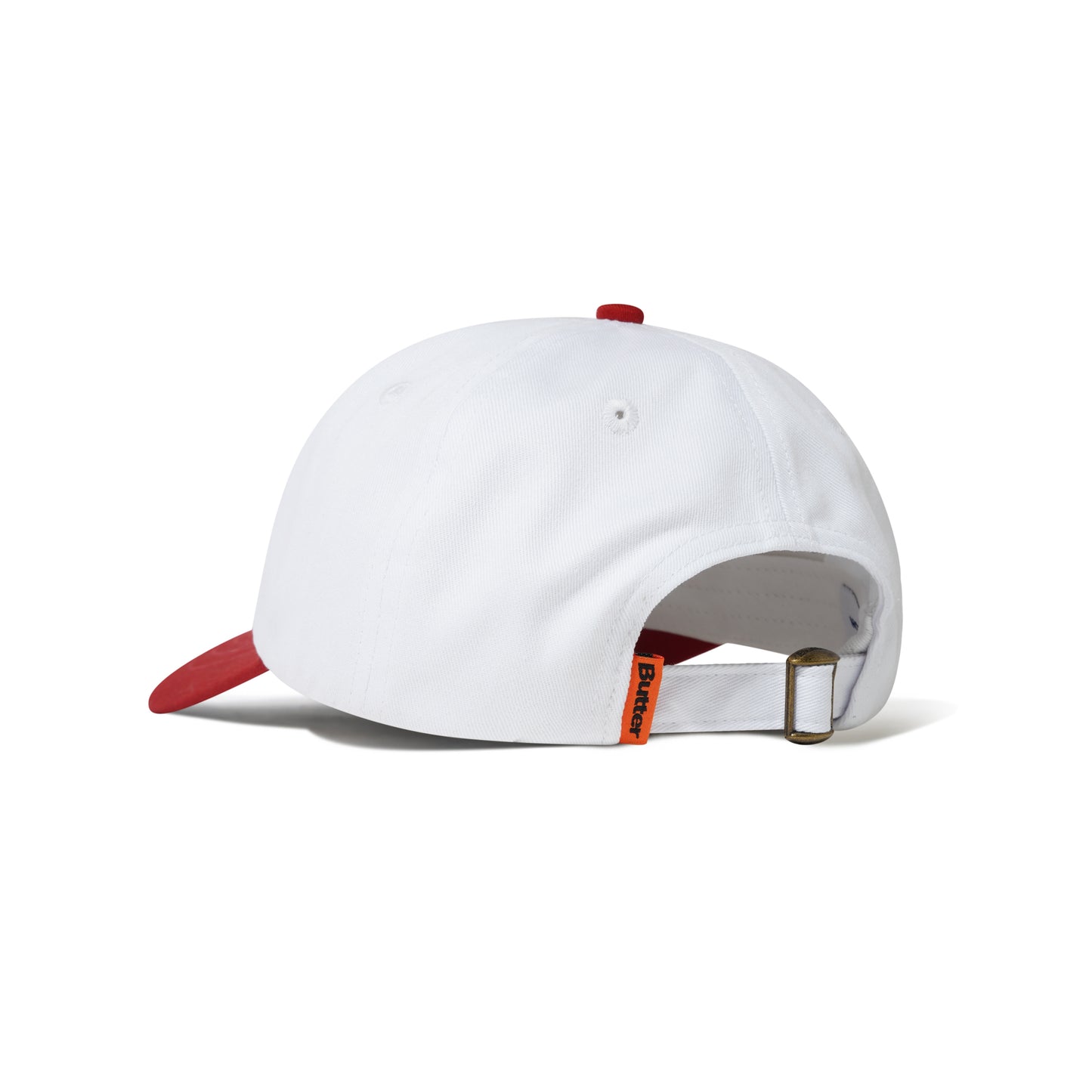 Butter Goods - Snail 6 Panel Cap - White / Cardinal