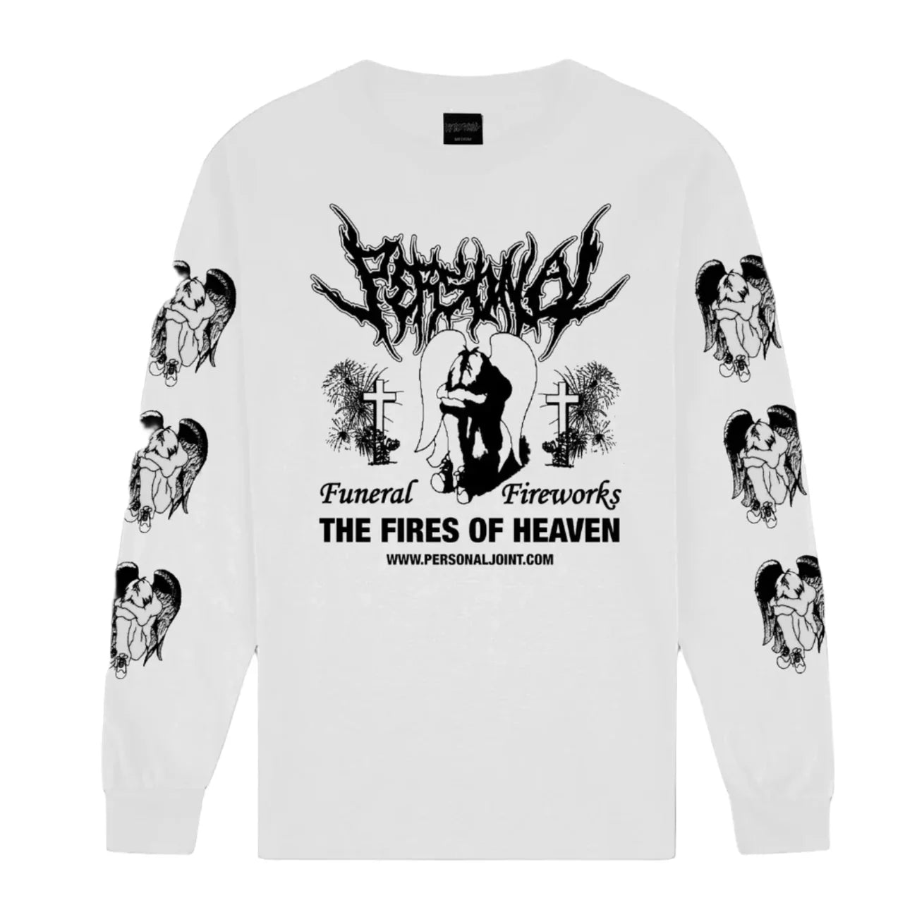 Personal Joint - Funeral Fireworks L/S Tee - White