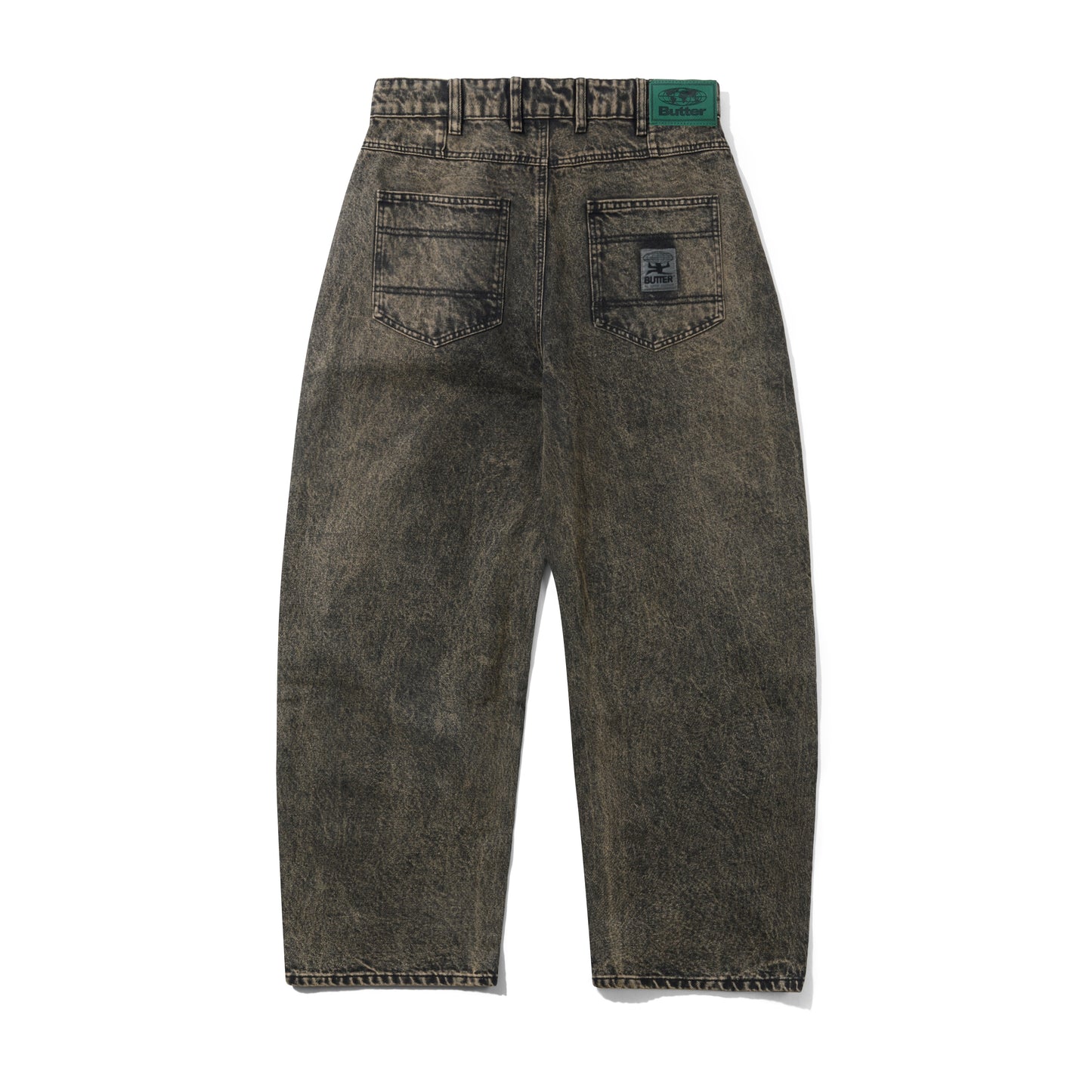 Butter Goods - Wide Cut Denim Jeans - Acid Washed Brown