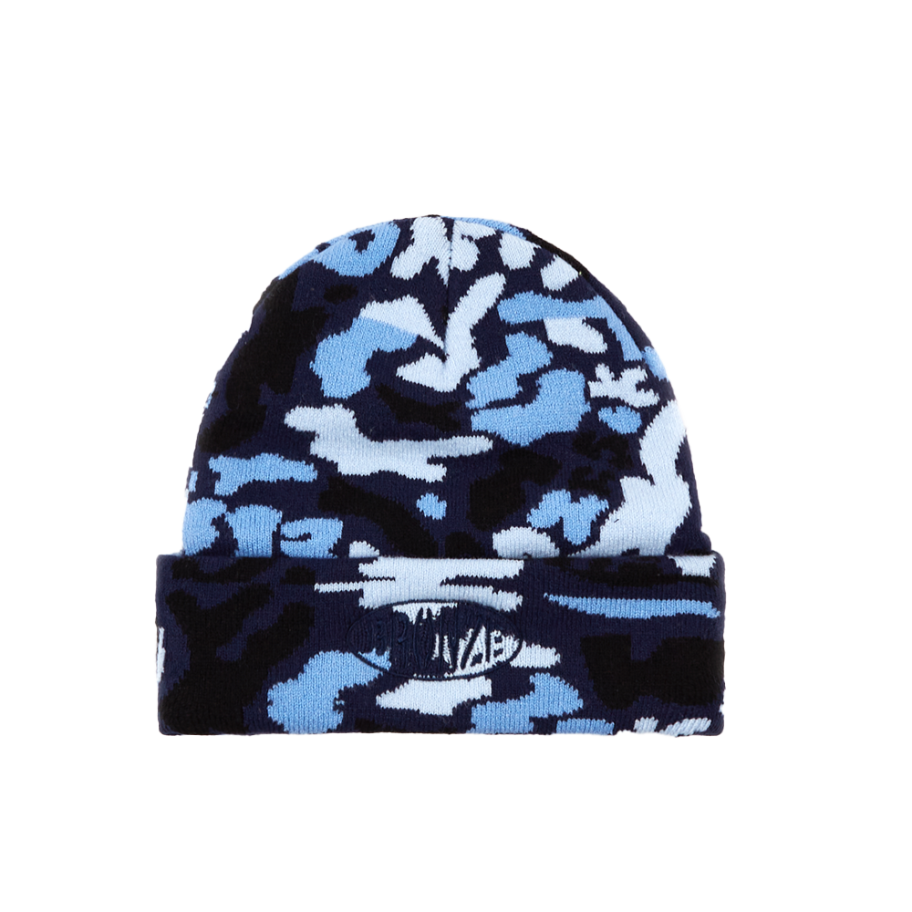 Bronze 56k - Camo Fleece Beanie - Blue