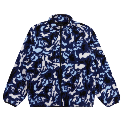 Bronze 56k - Camo Fleece Jacket - Blue