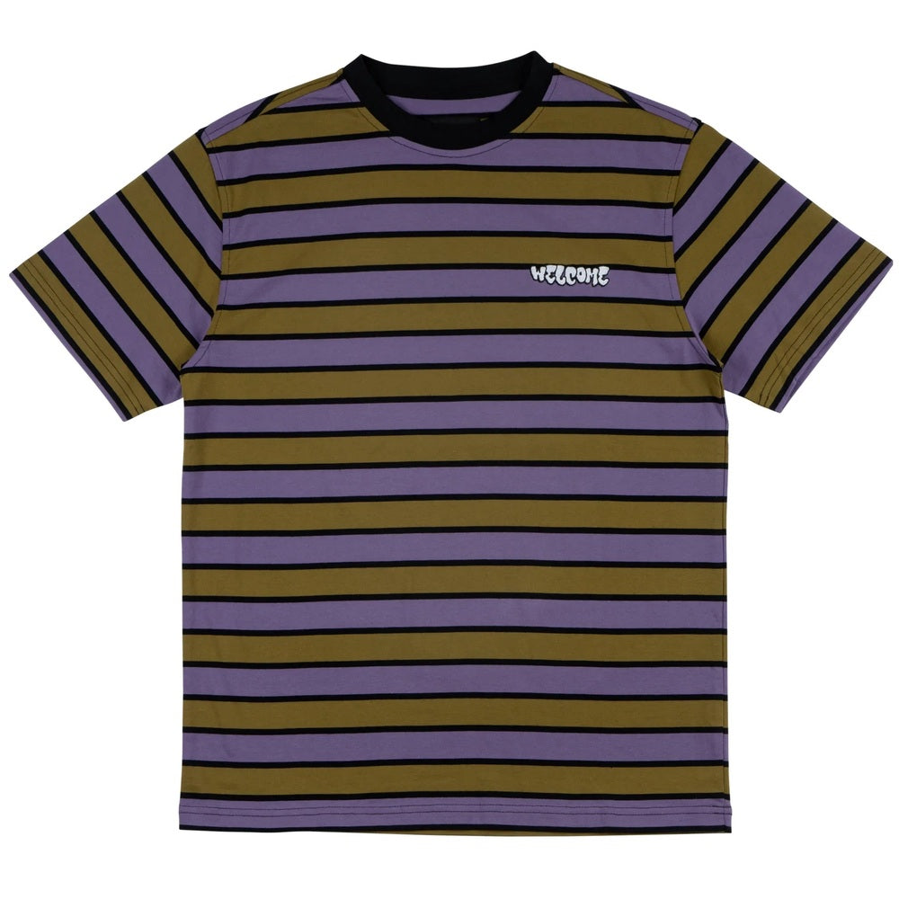 Welcome Skateboards - Cooper Stripe T-Shirt - Olive