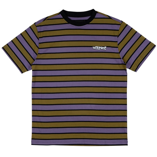 Welcome Skateboards - Cooper Stripe T-Shirt - Olive