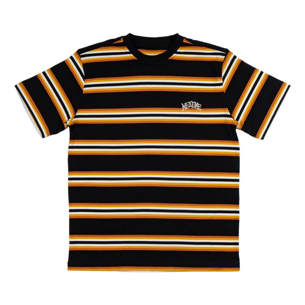 Welcome Skateboards - Thelema Stripe T-Shirt - Black Earth
