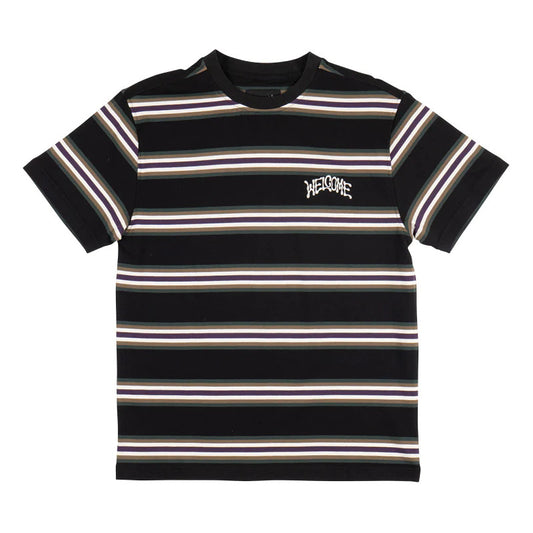 Welcome Skateboards - Thelema Stripe T-Shirt - Black Forest