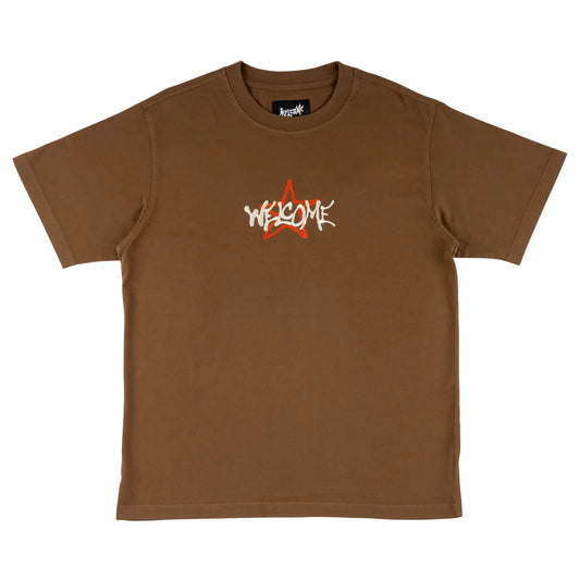 Welcome Skateboards - Vega Garment Dyed T-Shirt - Cocoa