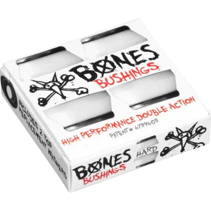Bones - Hardcore Bushings (White/Hard) 96a Single Pack - Parliamentskateshop