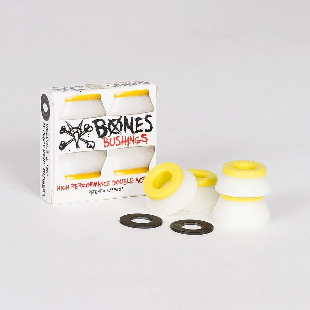 Bones - Hardcore Bushings (White/Medium) 91a Single Pack - Parliamentskateshop