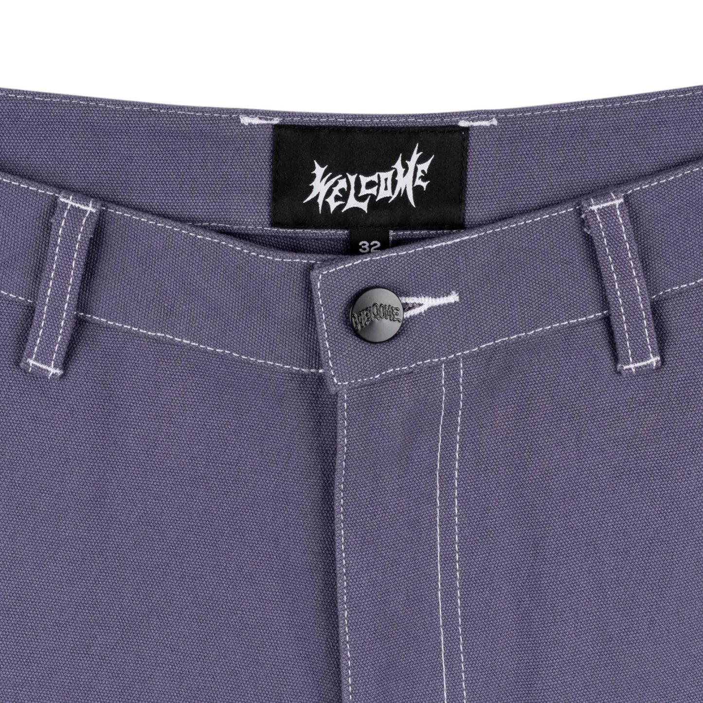 Welcome skateboards - Brace Canvas Carpenter Short (Grape) - Parliamentskateshop