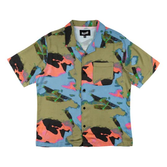 Welcome Skateboards - Impression Rayon Camp shirt (Olive) - Parliamentskateshop