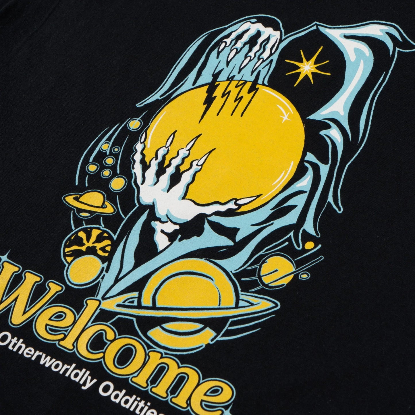 Welcome Skateboards - SPACE WIZARD TEE - Black - Parliamentskateshop