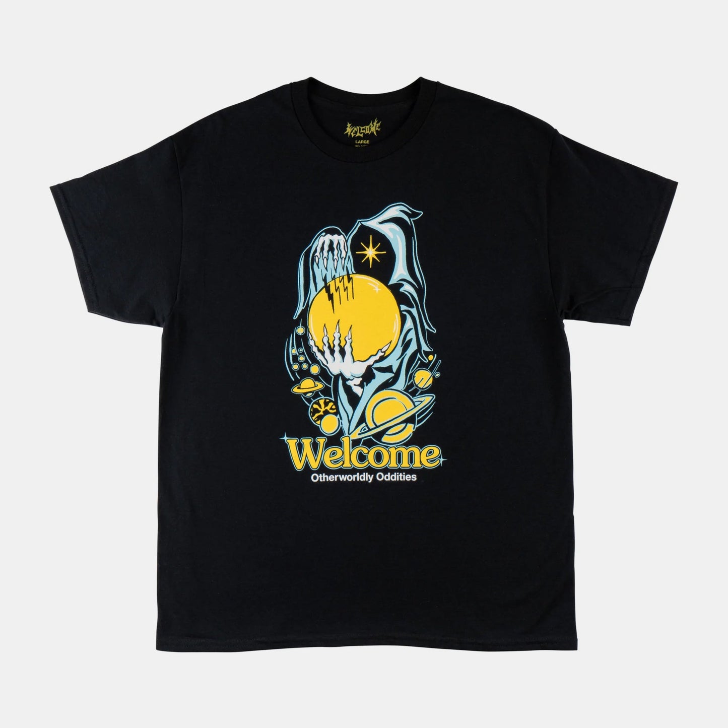 Welcome Skateboards - SPACE WIZARD TEE - Black - Parliamentskateshop