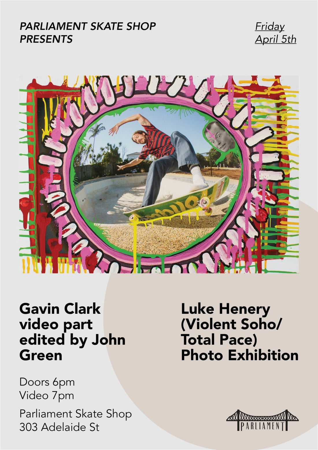 Gavin Clark video Premiere & Luke Henery Photo Exhibition - Parliamentskateshop