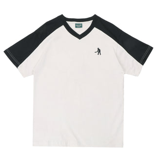 Pass~Port - Workers Stripe Organic Jersey Bone/Black