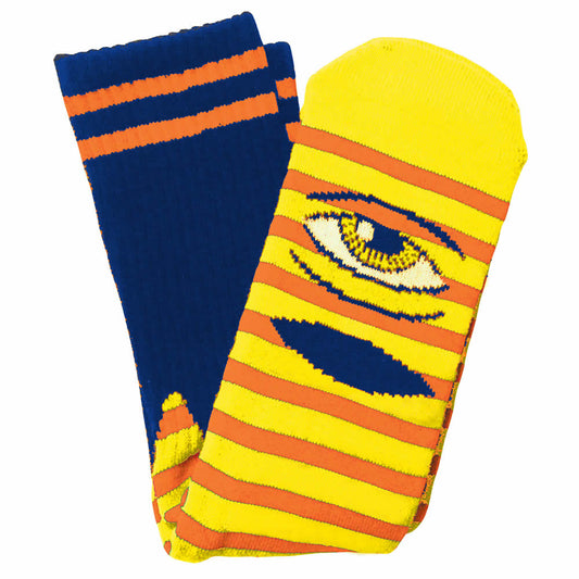 Toy Machine - Sect Eye Stripe Sock - Yellow/Navy