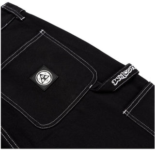 WELCOME - BRACE DOUBLE-KNEE CARPENTER PANT - Black