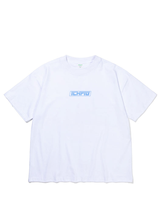 Ichpig - Strike Logo Tee - White / Sky