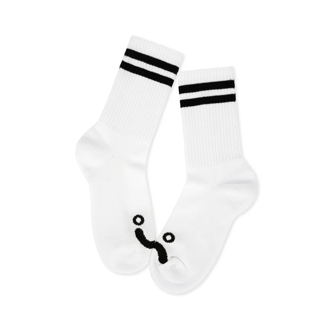 Polar Skate Co. - Rib Socks | Happy Sad - White