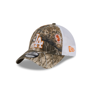 New Era - Los Angeles Real Tree Distressed Trucker (Orange) Snapback 9TWENTY