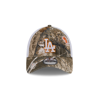 New Era - Los Angeles Real Tree Distressed Trucker (Orange) Snapback 9TWENTY