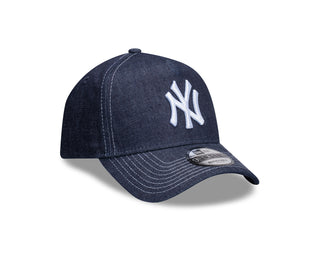 New Era - New York Yankees 9FORTY A-Frame Navy Denim Contract Stitching
