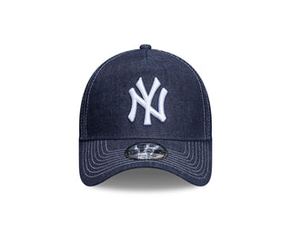New Era - New York Yankees 9FORTY A-Frame Navy Denim Contract Stitching