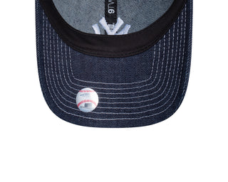 New Era - New York Yankees 9TWENTY Adjustable Navy Denim Contract Stitching