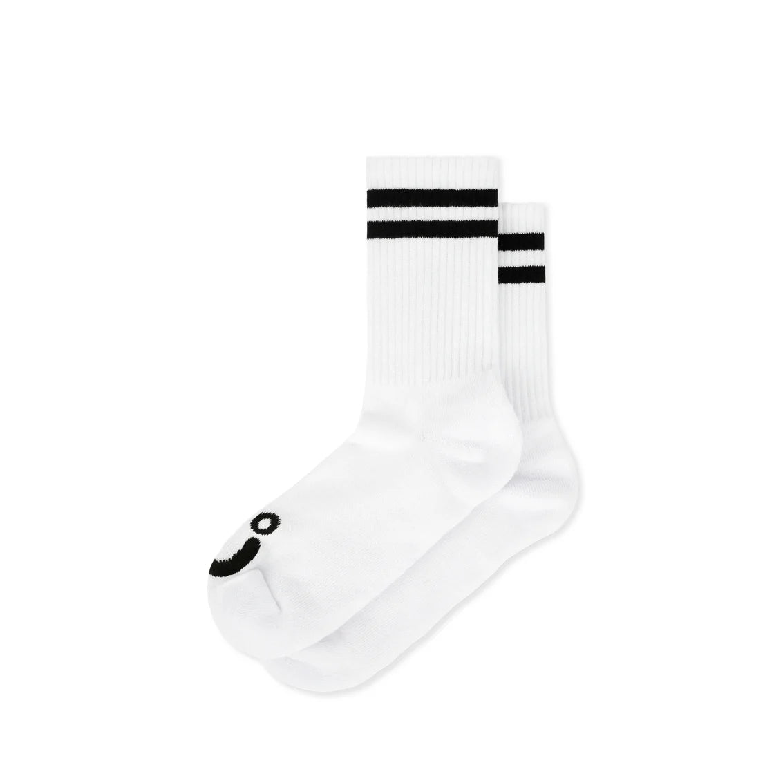 Polar Skate Co. - Rib Socks | Happy Sad - White
