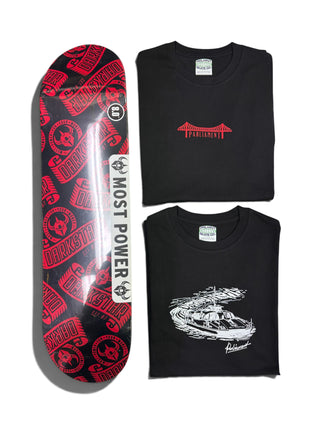 Parliament - 1x 8.0" Darkstar Deck & 2x Parliament T-Shirts Bundle