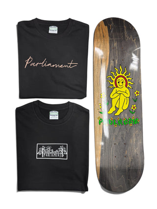 Parliament - 1x 8.25" Poolroom Deck & 2x Parliament T-Shirts Bundle
