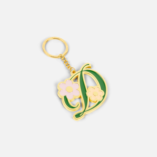 Dime - Oversized Floral Keychain Gold