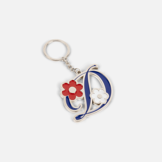 Dime - Oversized Floral Keychain Silver
