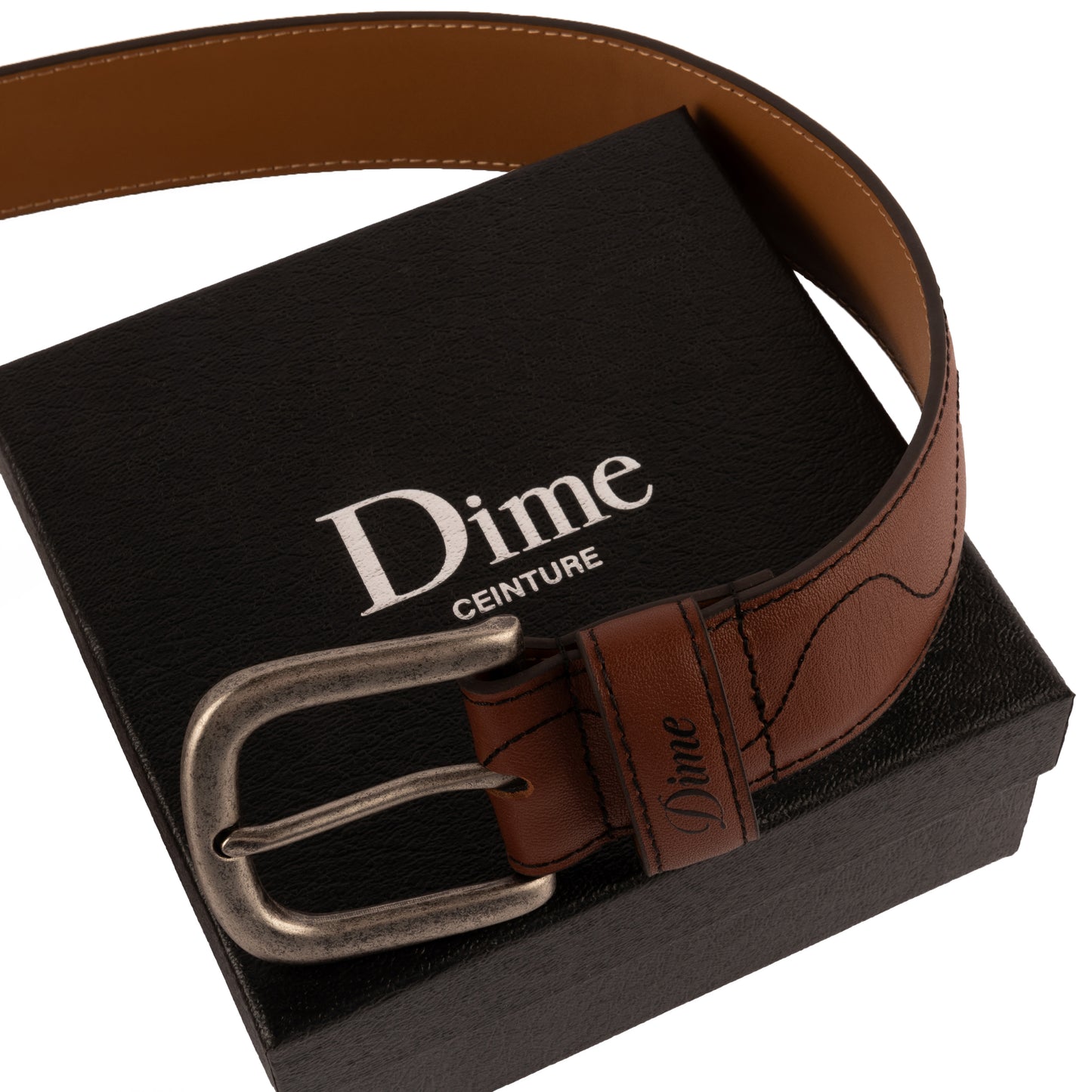 Dime - Desert Leather Belt - Brown