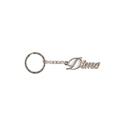 Dime - Cursive Keychain - Silver