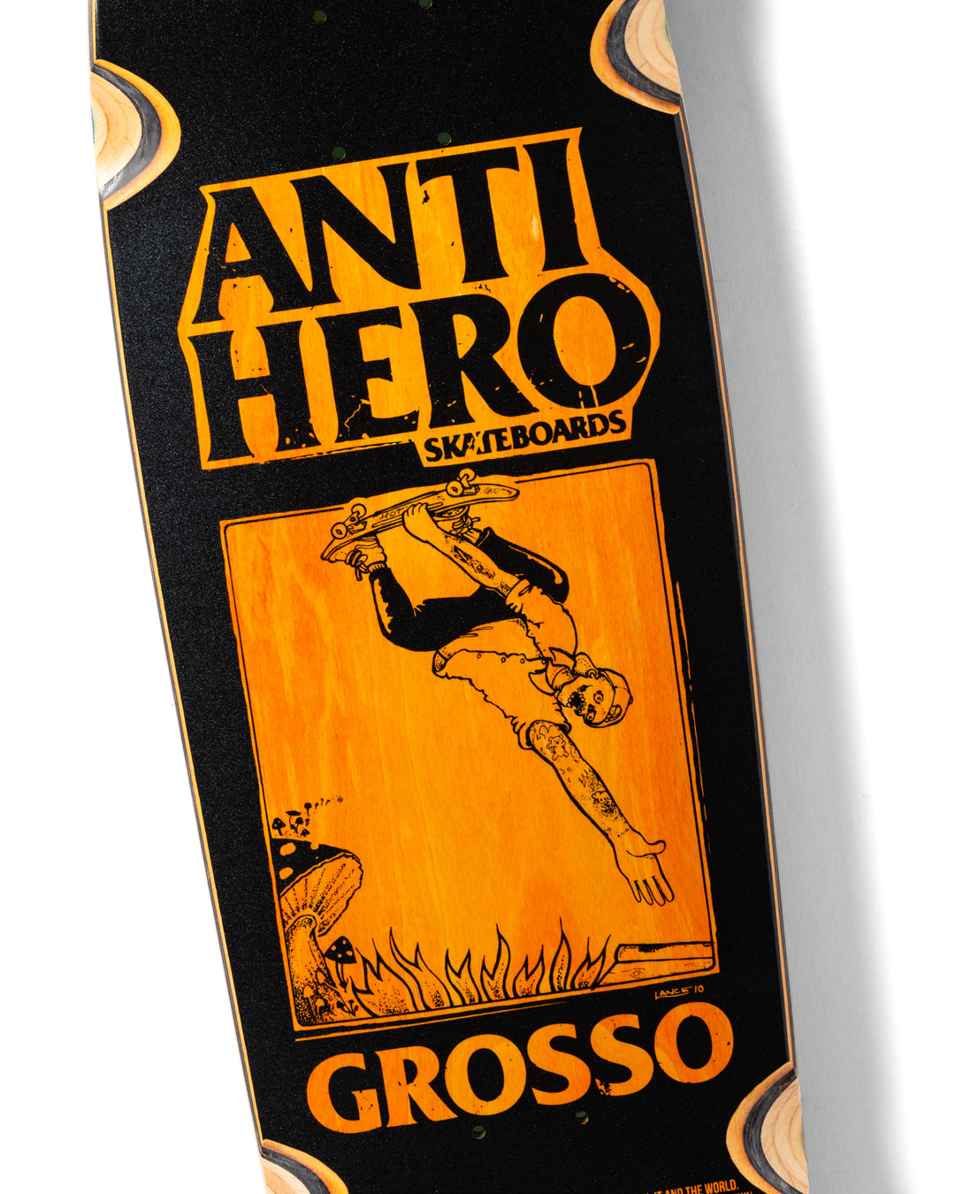 Antihero Skateboards - SSD 25 GROSSO HAND PLANT BLACK 9.25 WHEEL WELLS SQUARE EDGE