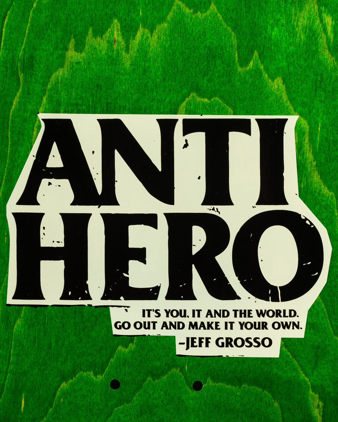 Antihero Skateboards - SSD 25 GROSSO HAND PLANT BLACK 9.25 WHEEL WELLS SQUARE EDGE