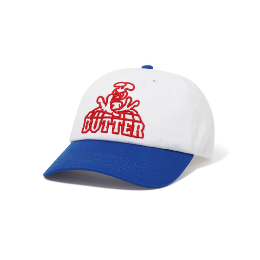 Butter Goods - Alien 6 Panel Cap - White / Cobalt
