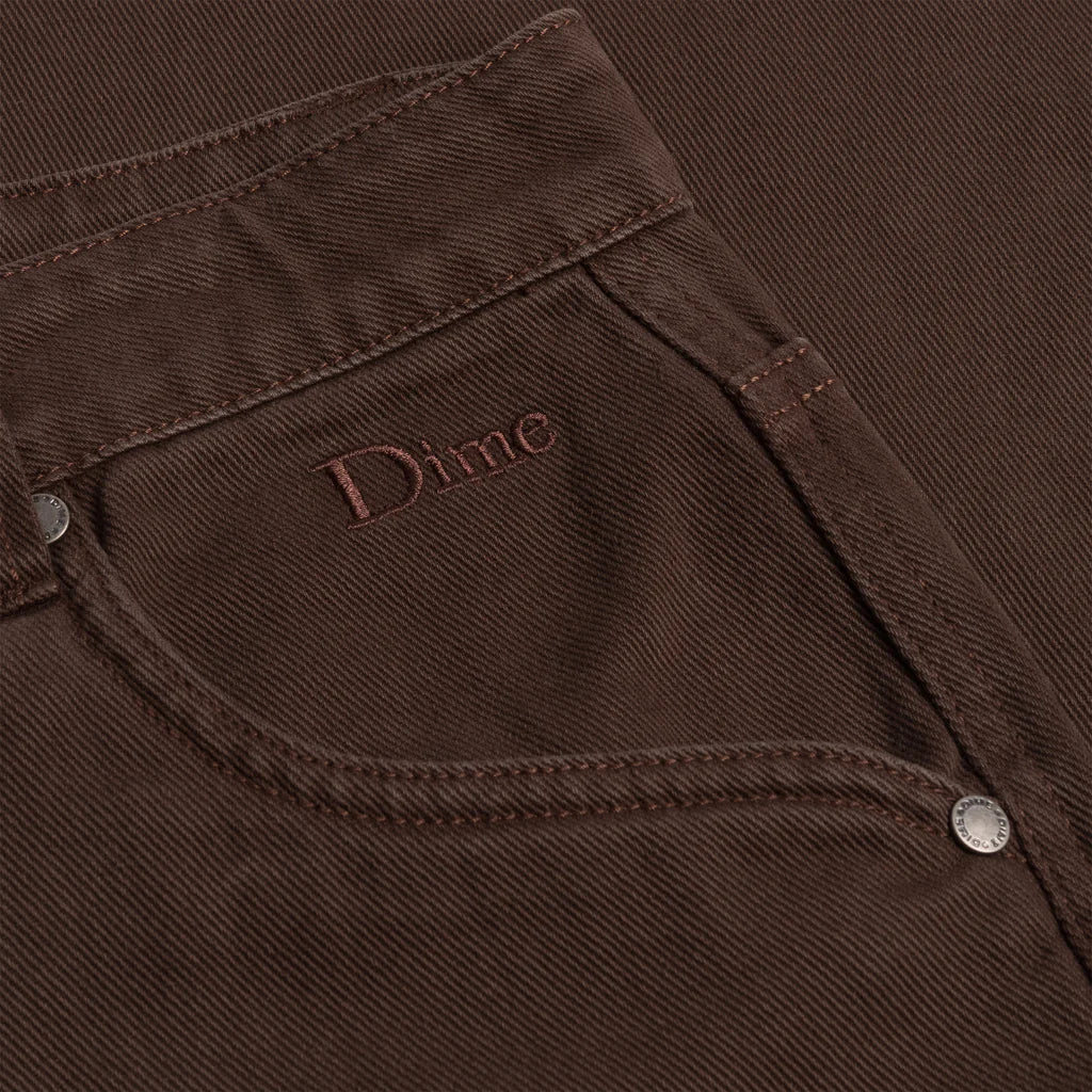 Dime - Classic Baggy Denim Pants - Brown
