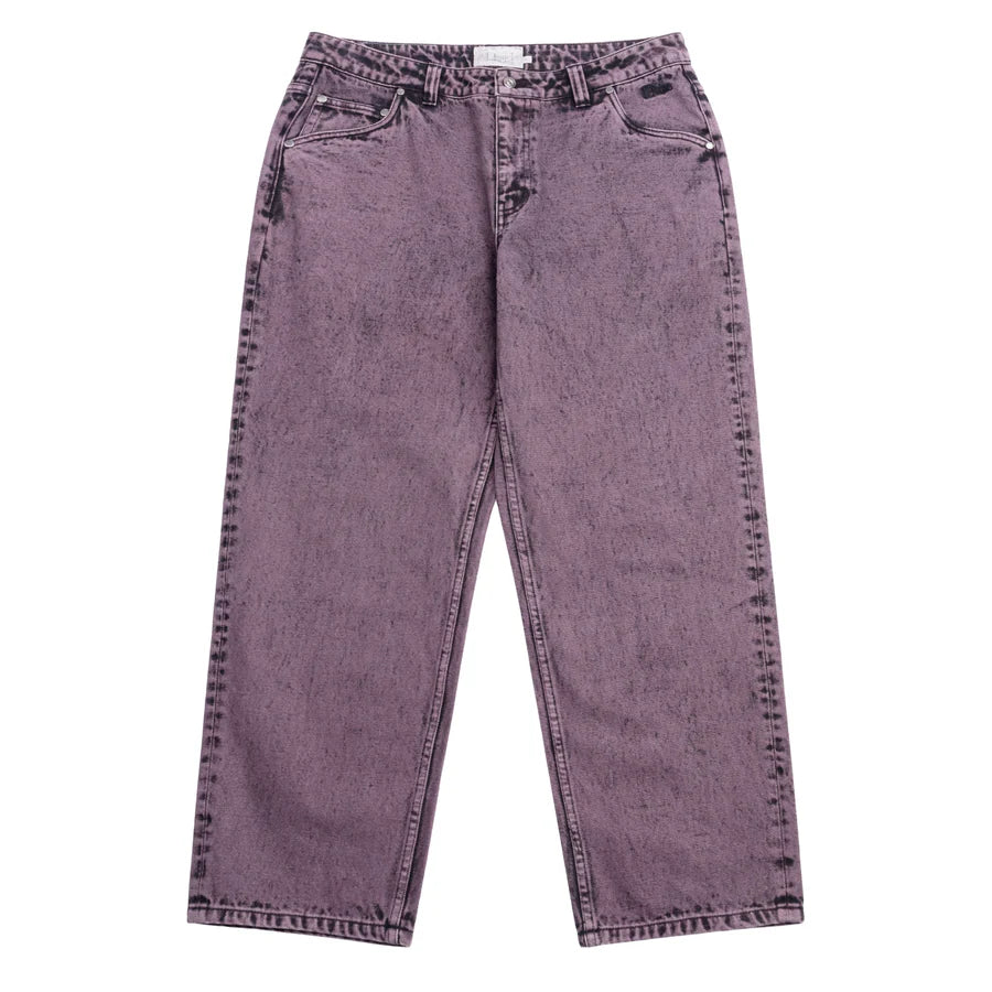 Dime - Classic Relaxed Denim Pants - Overdyed Plum